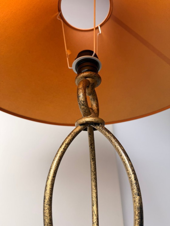 Vintage Sculptural Metal Table Lamp (photo 5 of 5)