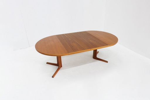 Vintage Deense ronde uitschuifbare eettafel tafel Gudme 