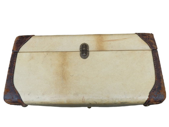 Image 1 of Valigia Art Déco in pergamena e pelle vintage