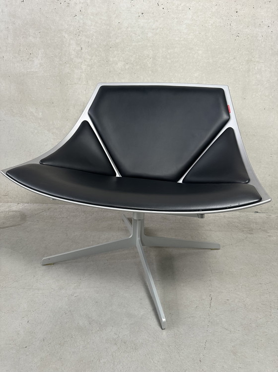 Design space lounge zetel - Fritz Hansen – Draaistoelen, Fiberglass, Aluminium, Vintage (photo 5 of 15)