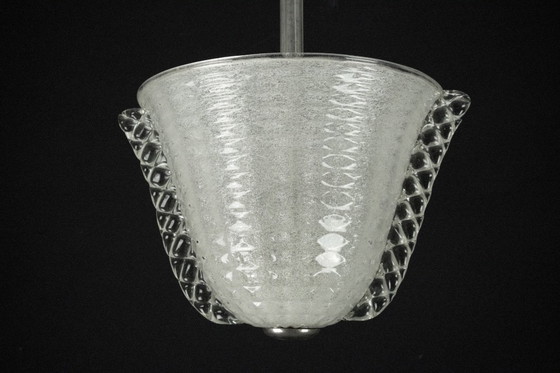 Image 1 of Rara araña Art Deco Ercole Barovier en cristal Pulegoso Murano. Italia 1940s