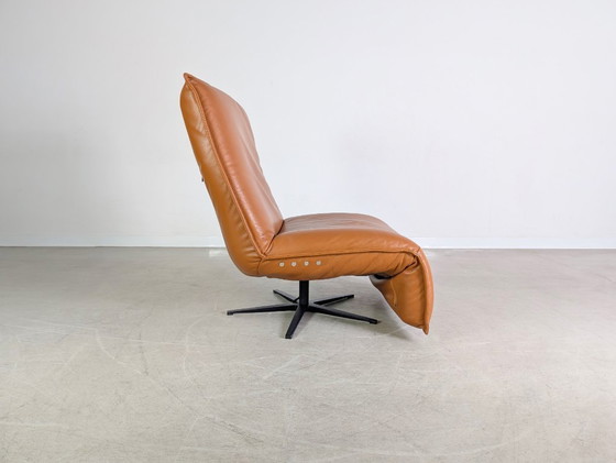 Image 1 of 2x Koinor Epos Free Motion armchairs, cognac brown leather, design