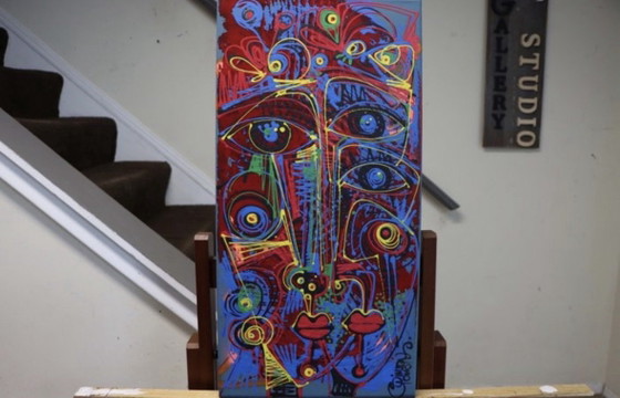 “Miradas Y Flores” Simeon Gonzales – Paintings & Drawings, Canvas (photo 6 of 8)