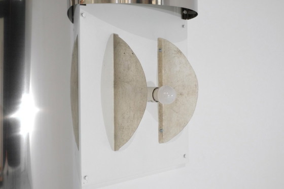 Image 1 of Applique Murale en Acier Inoxydable et Métal, de Style Contemporain