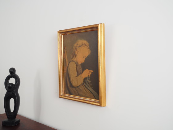 Image 1 of Tableau "Le portrait de la jeune fille", design scandinave, 19e siècle, par Albert Anker