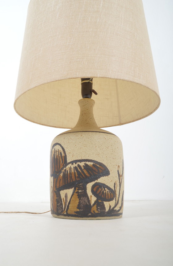 Image 1 of Zeldzame Deense Keramische Lamp Ontworpen Door Bente Jessen, Jaren '70