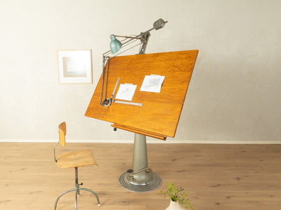 Table à Dessin des Années 1950 par Nike Eskilstuna, Bureaux, Bois, Marron (photo 4 sur 25)