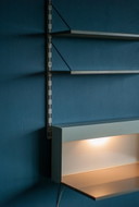 PILASTRO WALL-MOUNTED SECRETARY WITH BUILT-IN LIGHT — DUTCH MID-CENTURY MODERN