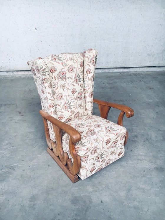 Image 1 of Ensemble de fauteuils à oreilles haut de style début XXe siècle