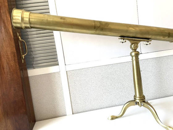 Ancienne Lunette Astronomique Télescope Longue-Vue Fin 1800 France Céleste – Sculptures, Brass (photo 7 of 19)