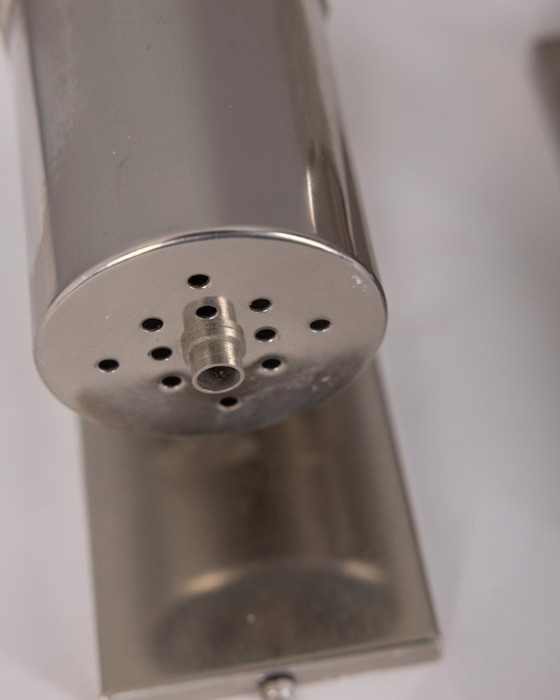 Image 1 of Coppia di Lampade da Parete Vintage Anni '70 Metallo e Vetro Design Targetti