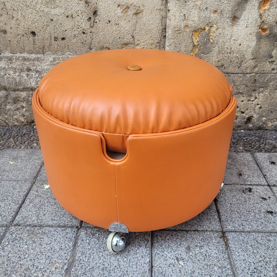 Image 1 of Puff naranja, serie Dilly Dally, Luigi Massoni para Poltrona Frau, 70’s - Italia