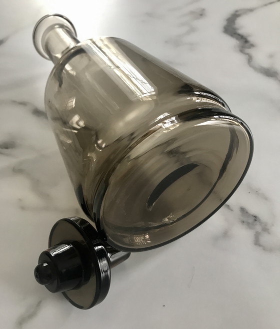 Image 1 of Jarra de vidrio ahumado, década de 1970