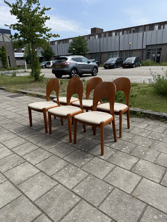 Image 1 of 6x vintage 'Morten chair', Koefoefs Hornslet '70