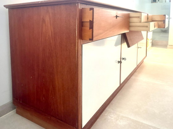 Vintage 50's Hand-Made Wooden Sideboard (photo 11 of 15)