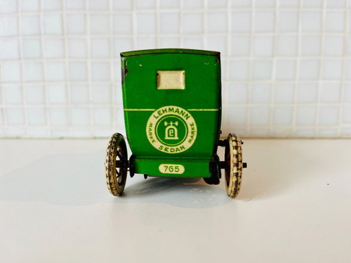 Antikes, seltenes, aufziehbares LEHMANN Marke 765 Limousinen-Blechspielzeugauto, hergestellt in Deutschland @@@