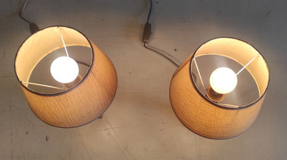 Image 1 of Neoclassical table lamps in gilt brass - mid-20th century
