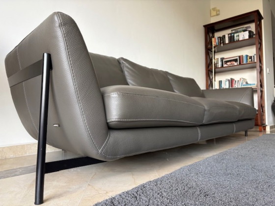 Image 1 of Roche Bobois 3-seater leather sofa