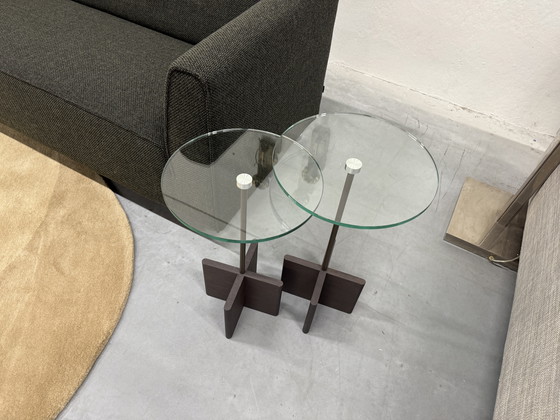 Image 1 of 2 Tables d'appoint Beek Cross Glass Design Chêne Bois