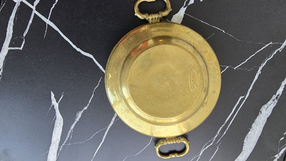 Vintage Solid Brass Studio Bowl – Signed Artisan Piece (1950s–1970s) (photo 13 of 15)