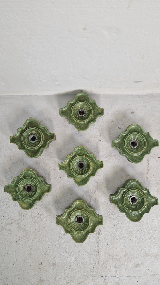 Image 1 of 7 appliques murales ou lampes de table allemandes en céramique des années 1970