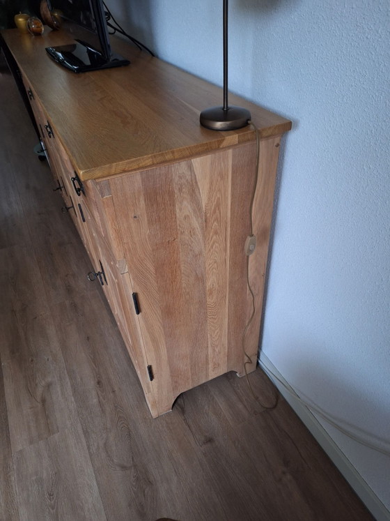 massie credenza in rovere chiaro, Credenze, Metallo, Legno, Nero (foto 6 di 6)