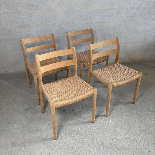 4 x Niels Otto Møller model 84 oak
