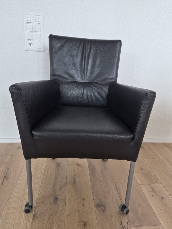 Image 1 of 4 schwarze Ledersessel