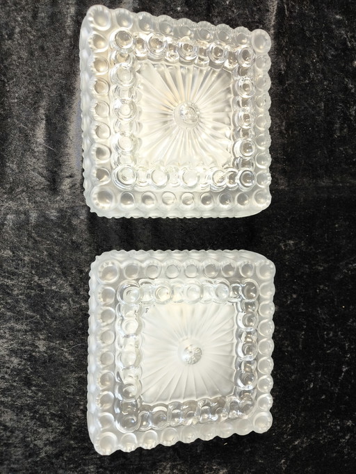 Set van 2 prachtige vintage plaffonnaires