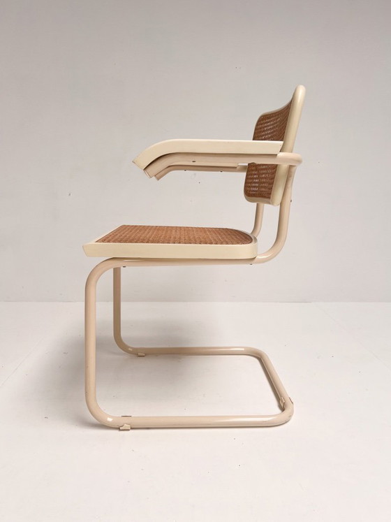 Image 1 of Ensemble de 4 chaises en sangle dans le style de Marcel Breuer, années 1980