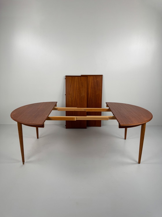 Image 1 of Tavolo da pranzo allungabile in teak di Skovmand & Andersen – Eleganza danese di metà secolo