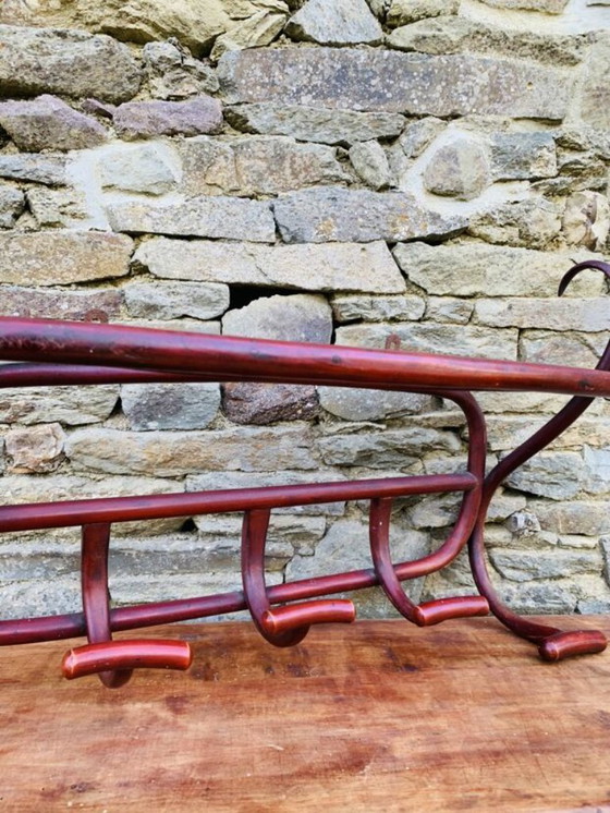 Image 1 of Appendiabiti da parete antico in legno curvato