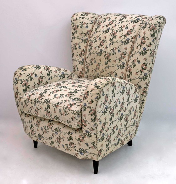 Image 1 of Paire de fauteuils italiens modernes du milieu du siècle de Paolo Buffa, années 1950
