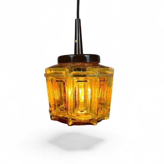 Image 1 of Vintage glass pendant lamp