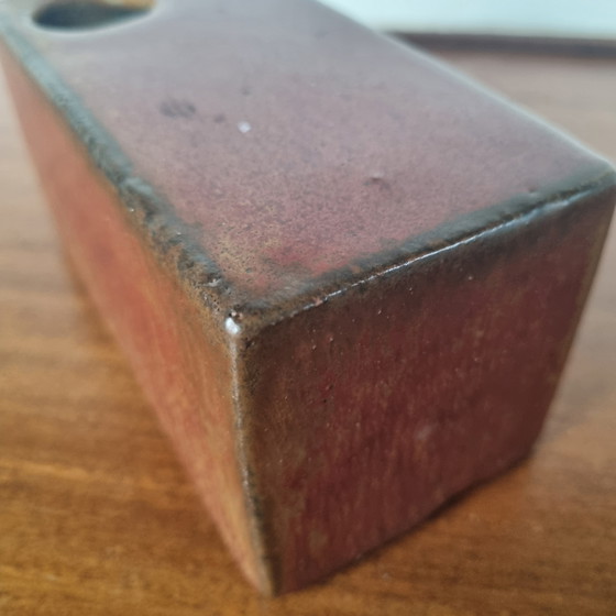 Image 1 of Vase bloc Mobach, grès, émail mixte, années 1960