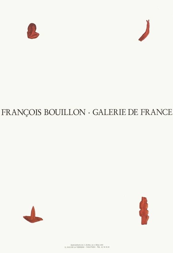 Image 1 of François BOUILLON Expo 89 – Plakat der Galerie de France 1989