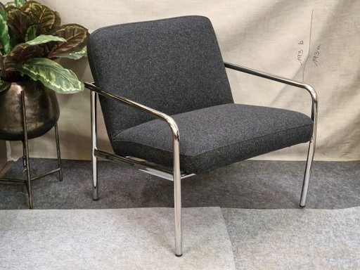 1x PR LIVING Rosa Grey Sessel mit Chromrahmen