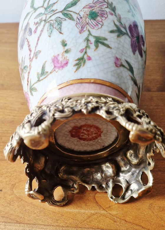 Image 1 of Badkameraccessoires- Porselein en brons - Napoleon III stijl