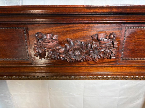 Cornice per camino antica in mogano intagliato in stile Luigi XVI - Fine XIX secolo – Oggetti decorativi (photo 6 of 12)