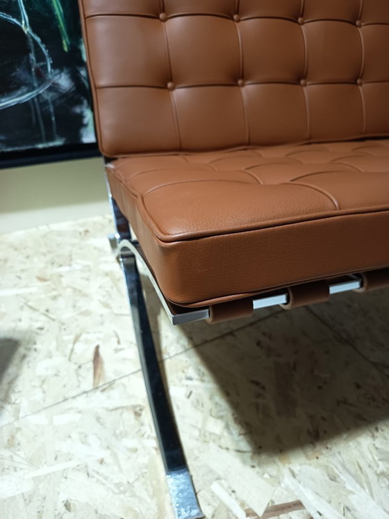 Image 1 of Sillones KNOLL Studio Barcelona (NUEVA Serie 2026) en piel natural (color coñac)