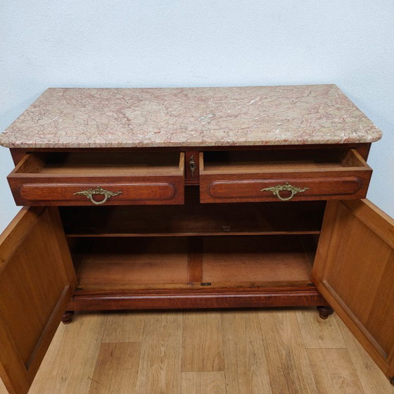 Image 1 of Comò antico d'epoca, cassettiera, mobili da bagno con piano in marmo.