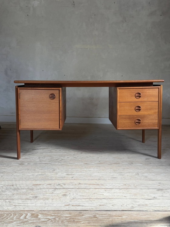 Scrivania vintage scandinava in teak, Danimarca – Scrivanie, Scandinavian (photo 12 of 12)