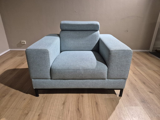 Montel Tosca - Fauteuil - Bleu - Tissu - Design