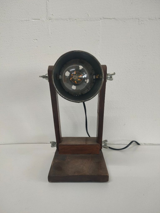 Retro tafellamp nachtkastlampje bliklamp