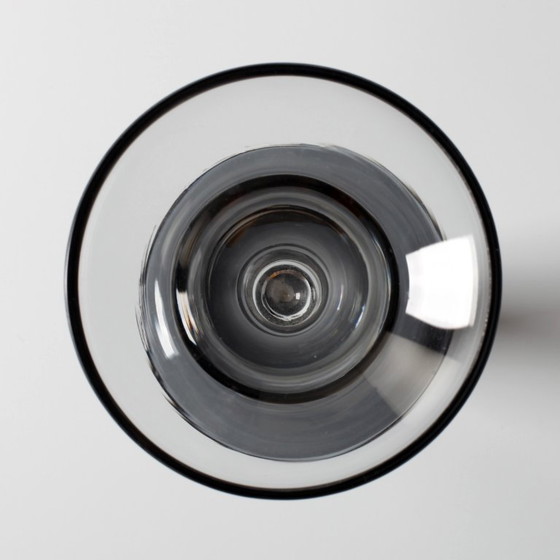 Image 1 of Vintage tweekleurige glazen vaas uit het midden van de 20e eeuw, Portugal, jaren 70.