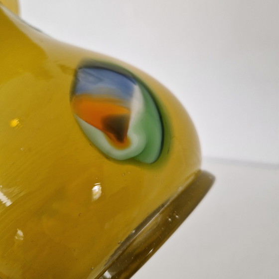 Image 1 of Goldan Talast Designvase, mundgeblasene Vase, gelbe Vase