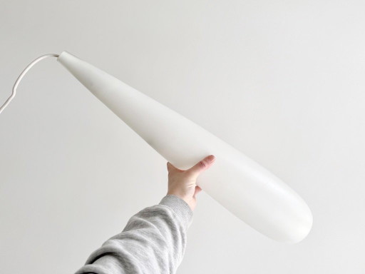 1x XXXL Vintage White Glass Pendant Lamp – hanglampen