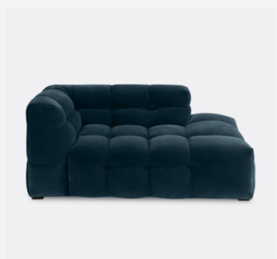 Image 1 of Chaise longue Fat Joe Velluto blu petrolio - Loods5