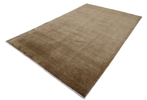 Tapis moderne Gabbeh Loom Unicolore noué à la main 294 X 201 cm Nouveau tapis