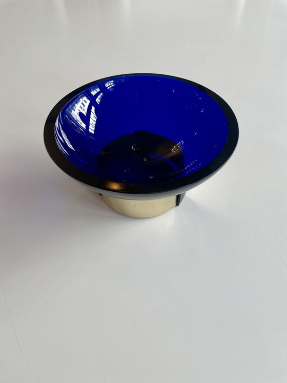 Image 1 of Schale aus mundgeblasenem Glas und Messing von Michael Kurpatov für Skultuna